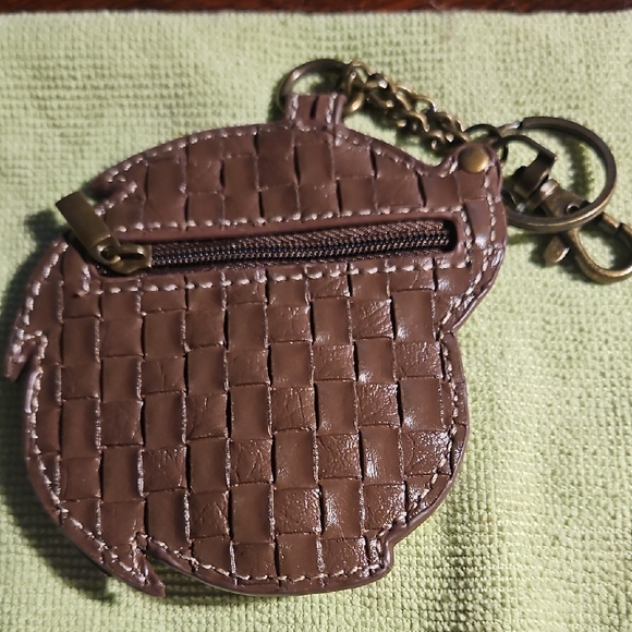 Chala Brown and Green Hedgehog Key/coin Holder - Picture 2 of 2